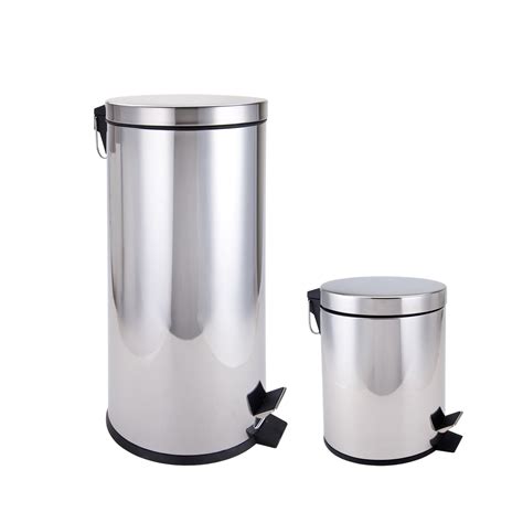 OEM Stainless Steel Kitchen and Bathroom Trash Cans 2-piece Set ...