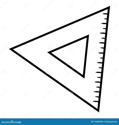 Triangle Ruler Cartoon Vector | CartoonDealer.com #10837373