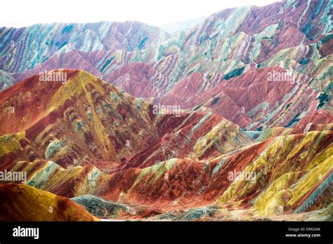 Zhangye Danxia Landform Geopark Rainbow Mountains China