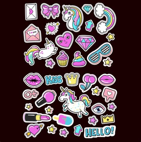 Unicorn stickers girls kids laptop children Scrapbook diary album ...