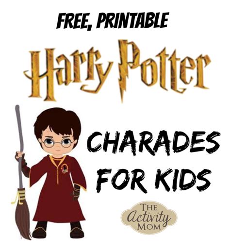 Harry Potter Charades for Kids - The Activity Mom