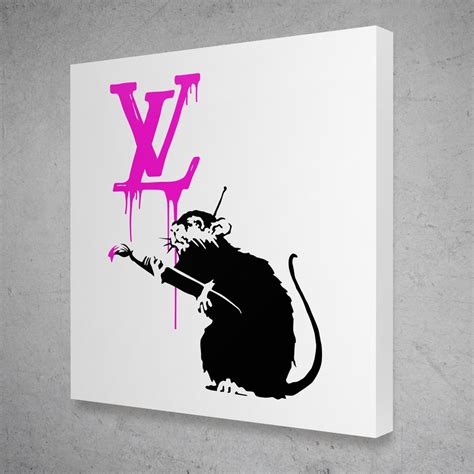 Louis Vuitton Gucci Chanel Fashion Rat Set Banksy Pop Art Graffiti Glam Wall Art on gallery ...