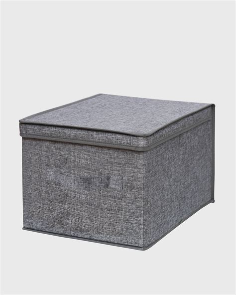 Dunnes Stores | Grey Rectangular Storage Box With Lid