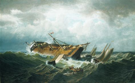 William Bradford | Shipwreck off Nantucket (Wreck off Nantucket after a Storm) | American | The ...