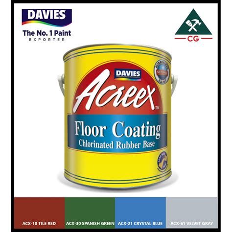 DAVIES 1 liter ACREEX Rubber Based Floor Paint | Shopee Philippines