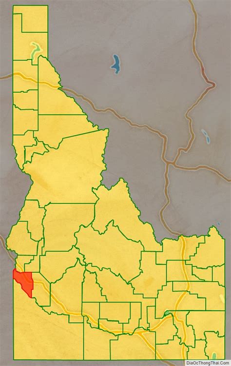 Map of Canyon County, Idaho