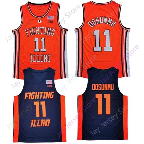 Discount 2021 New Illinois Fighting Illini 11 Ayo Dosunmu Jersey NCAA ...