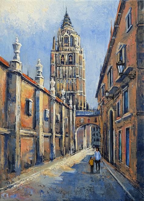 The Cathedral of Toledo Oil painting by Behshad Arjomandi | Artfinder