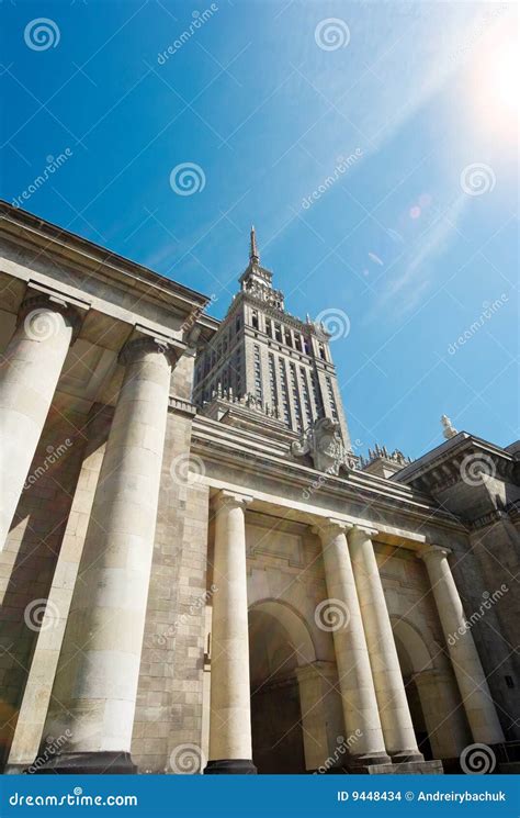 Warsaw, Palace of Culture and Science Stock Photo - Image of ...