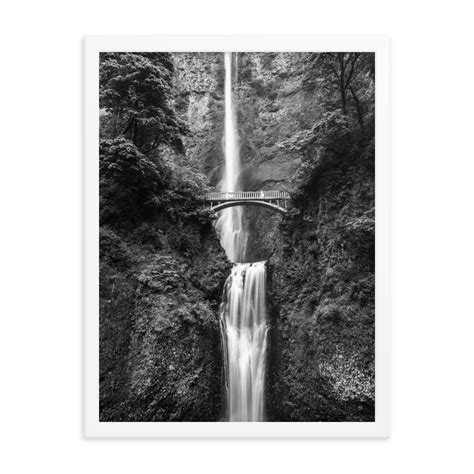 Waterfall Waterfall in Mountain Forest Framed Photo Poster - OffPhotos.com