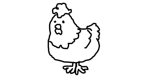 Free Outline Of Chicken » drawings » SketchPort