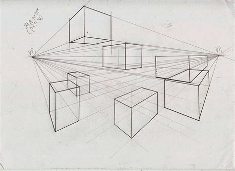 Weekly : Doodles and tuts: Cube in 2 point perspective