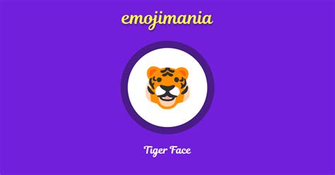 🐯 Tiger Face emoji Copy & Paste - Emojimania