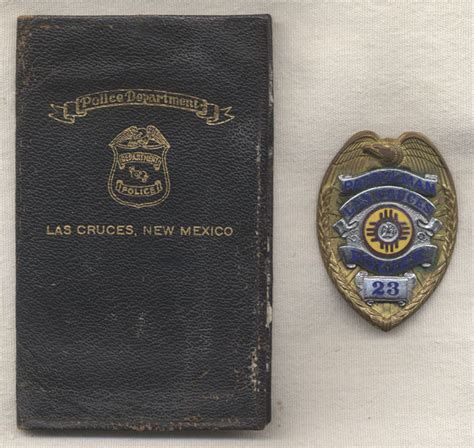 1930s-1940s Las Cruces, New Mexico Police Badge and Wallet: Flying ...