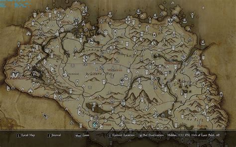 Paper Map with Height at Skyrim Nexus - mods and community | Skyrim map, Skyrim, Map