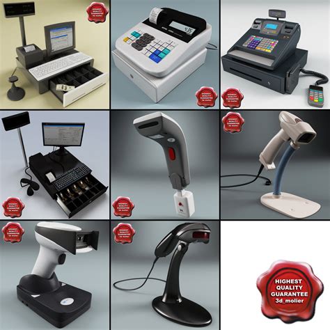 cash registers barcode scanners 3ds