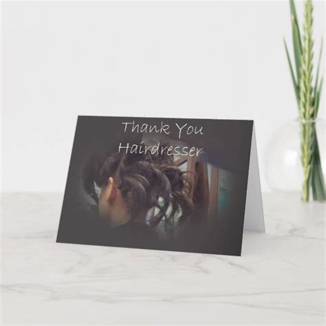 Thank You Hairdresser Card | Zazzle.ca