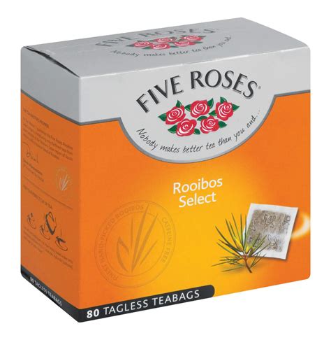 Amazon.com : Five Roses Tea - Rooibos Tea Bags (Pack of 80 Bags) 160g ...