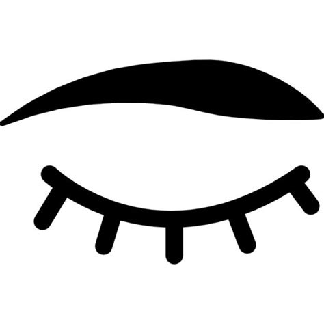 Geschlossenen augen mit wimpern und augenbrauen | Kostenlose Icon ...