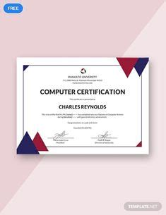 Free Computer Diploma Certificate | Certificate templates, Templates, Certificate