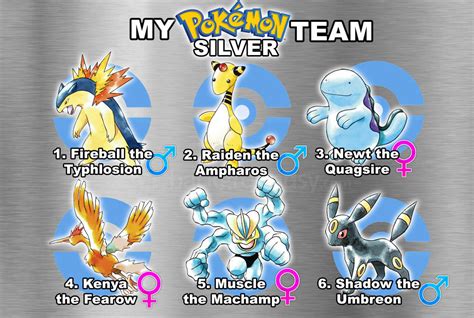 My Pokemon Silver Team by Wildcat1999 on DeviantArt