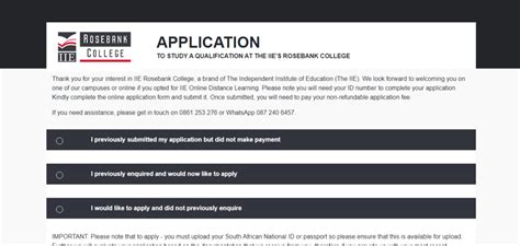 Rosebank College Online Application 2024 Download