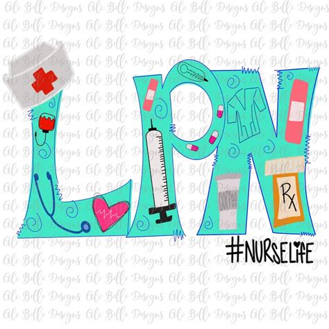 LPN Nurse Life Nurse Sublimation Design Printable Art | Etsy