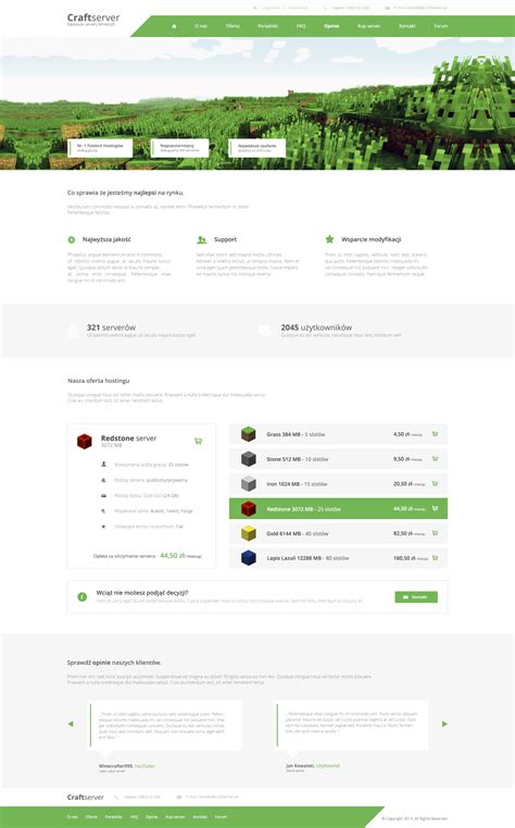 Game hosting - Web design by Unbelievable13 on DeviantArt