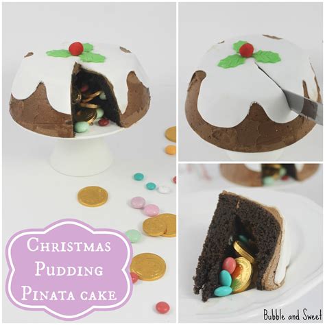 Bubble and Sweet: Christmas Pudding Pinata Cake