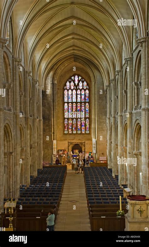 Christchurch Priory interior, Dorset, UK Stock Photo - Alamy