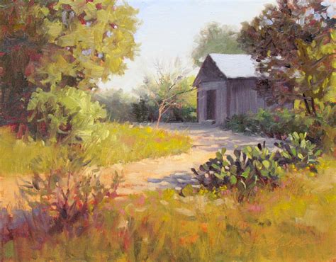 Plein Air Artists International: "THE PUMPHOUSE" – plein air landscape oil painting by Texas ...
