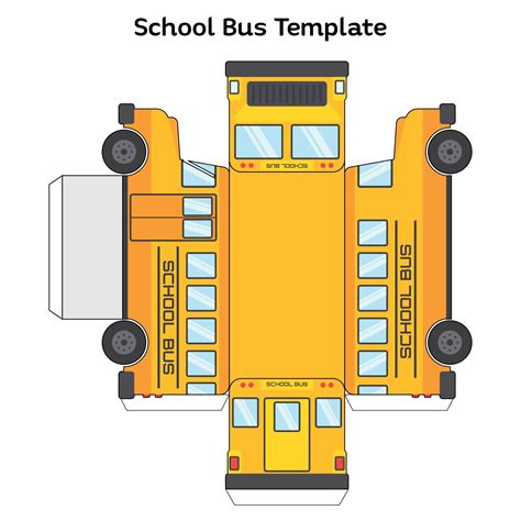 Printable 3D Paper Bus Template