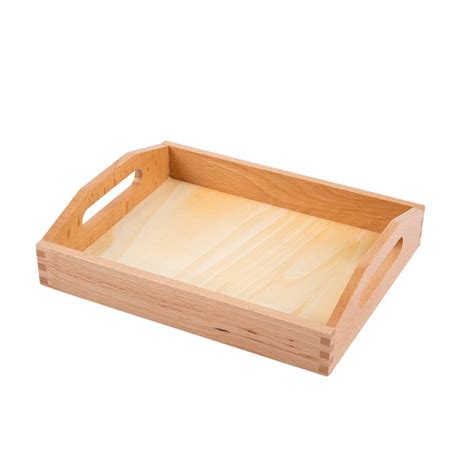 Small Wooden Tray with Cutout Handles | E&O Montessori