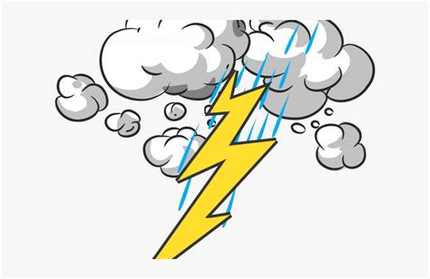 Thunder And Lightning Clipart - Cartoon Thunder And Lightning, HD Png Download , Transparent Png ...