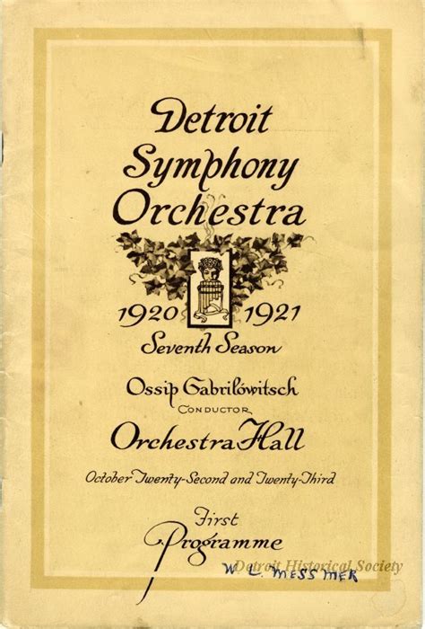 Detroit Symphony Orchestra | Detroit Historical Society