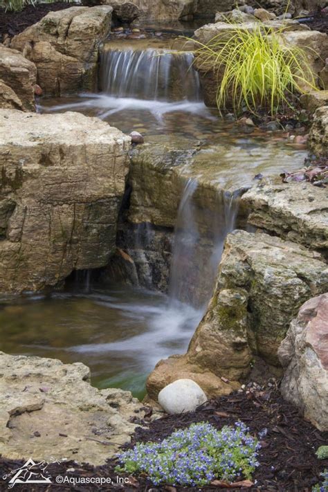 Babbling Brook Waterfall at a Residential Home - Aquascape Inc. #backyardideas #waterfall # ...