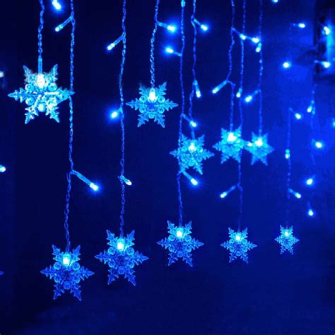 110 V Snowflake LED String Curtain Lights Christmas Wedding Party Decor ...