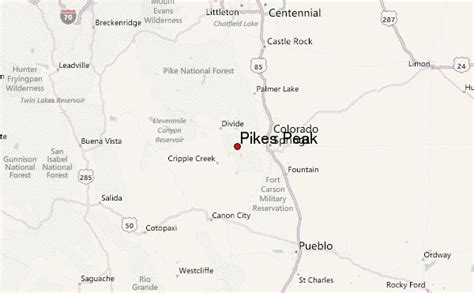 Pikes Peak Physical Map