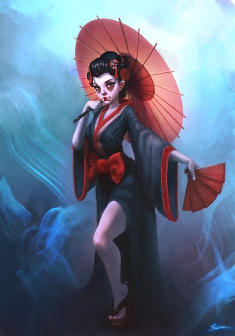 Geisha by ShoZ-Art on DeviantArt