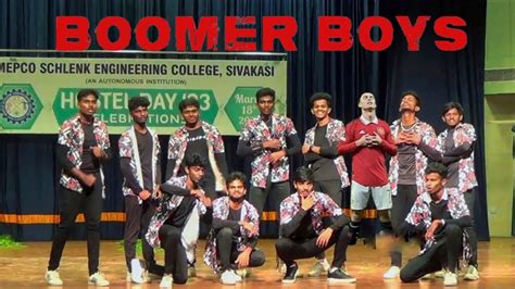 MEPCO SCHLENK ENGG COLLEGE || HOSTEL DAY 2023|| BOOMER BOYS 💥|| DANCE ...