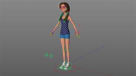 Free-Cinema-4D-3D-Model-Girl-Rigged-Character-Animation - The Pixel Lab