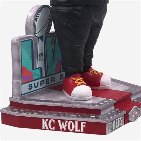 KC Wolf Kansas City Chiefs Super Bowl LVII Outfit Mascot Bobblehead FOCO