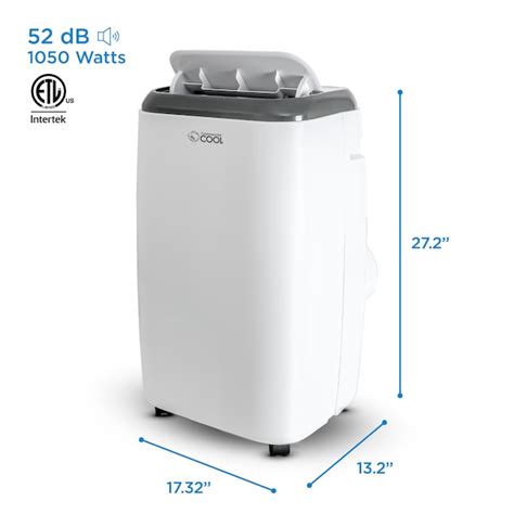 Commercial Cool 6000-BTU DOE (115-Volt) White Vented Portable Air Conditioner with Remote Cools ...