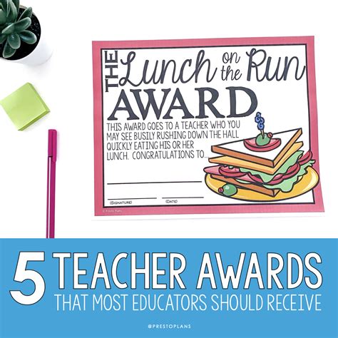 5 Awards that Most Teachers Should Receive - Presto Plans