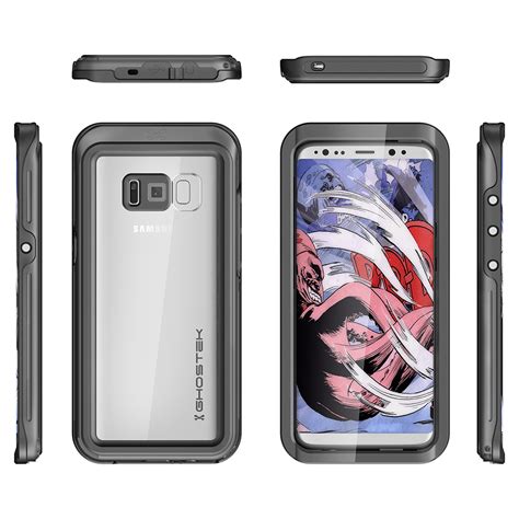 Galaxy S8 Waterproof Case, Ghostek Atomic 3 Black Series | Underwater ...