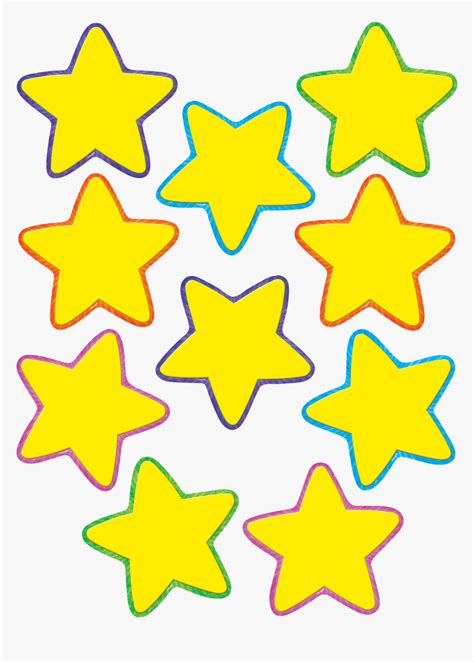 Yellow Star Template Printable, HD Png Download - kindpng