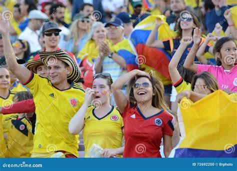 Colombia National Team Fans during Copa America Centenario Editorial ...