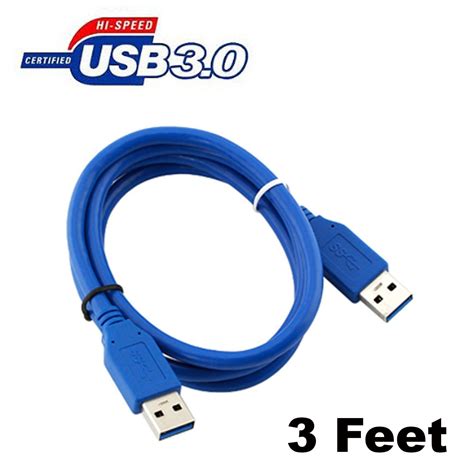 iMBAPrice USB 3.0 A Male to USB 3.0 A Male High Speed Cable (3 Ft, Blue) - Walmart.com - Walmart.com