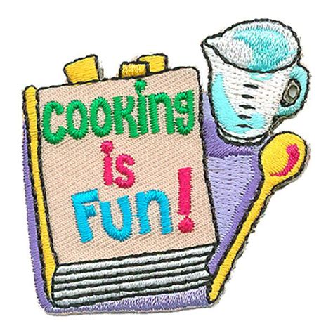 Cooking is Fun! fun patch. Iron-on! #68843031 | $1.50 | Girl scout fun patches, Cool patches ...