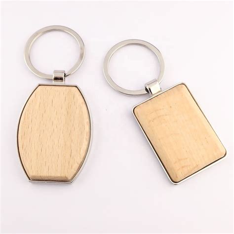 Blanks Wooden Key Chains Wood Keychain Heart Keyring With Laser Logo ...